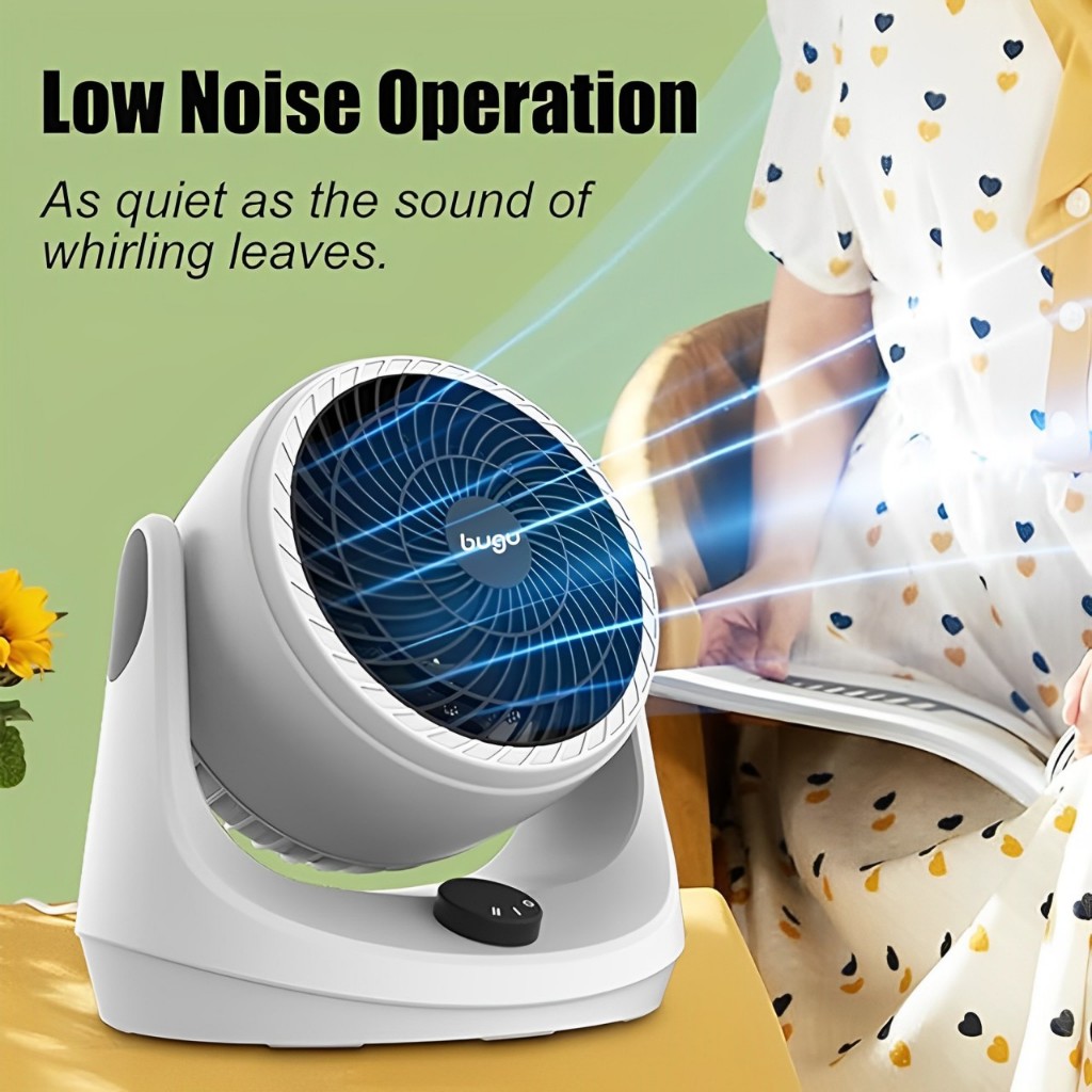 bugu Air Circulating Fan 3 Speed Strong Wind Fan power 80W Portable Light Weight Kipas Angin Table Fan