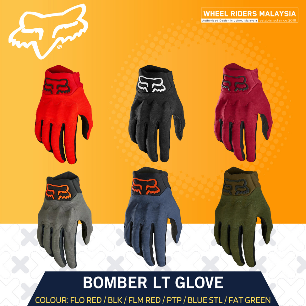 Fox Bomber Lt Glove Motocross Gloves Dirtbike Motorcycle Gloves Ready Stock Original