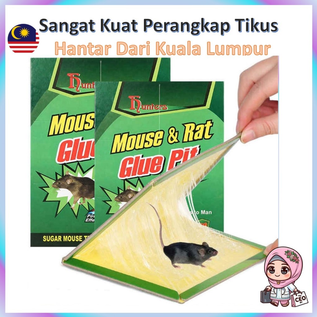 Perangkap Tikus Super Glue Mouse Trap Snake Bugs Rat Mice Catcher Board Foldable Pest Control Pad