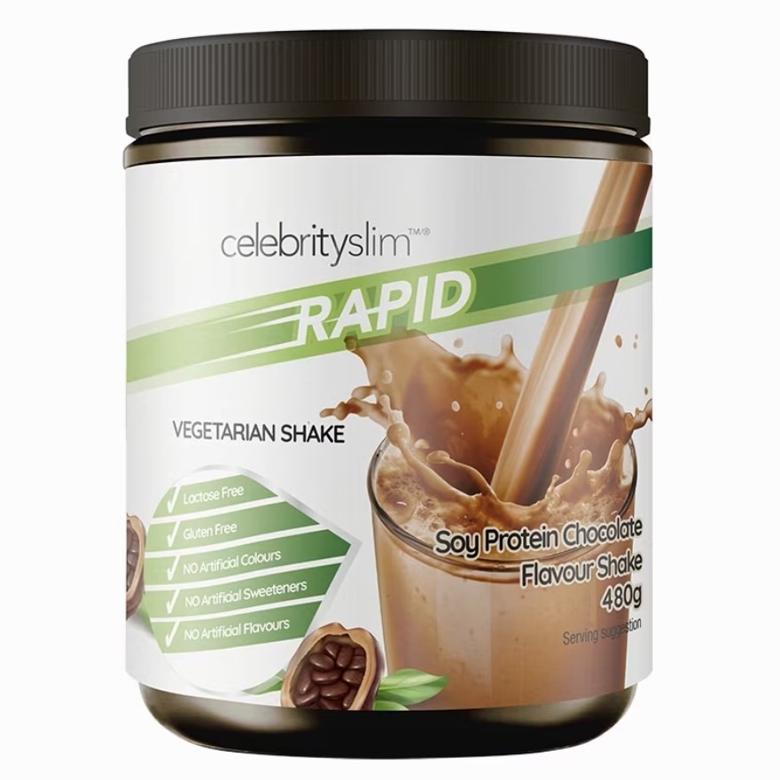 Celebrity Slim Rapid Vegetarian Shake Soy Protein Chocolate, 480g