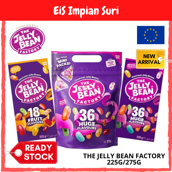 (Ready Stock!!) The Jelly Bean Factory 225g/275g 18 Fruits Flavour/36 Huge Flavours Sharing Bag