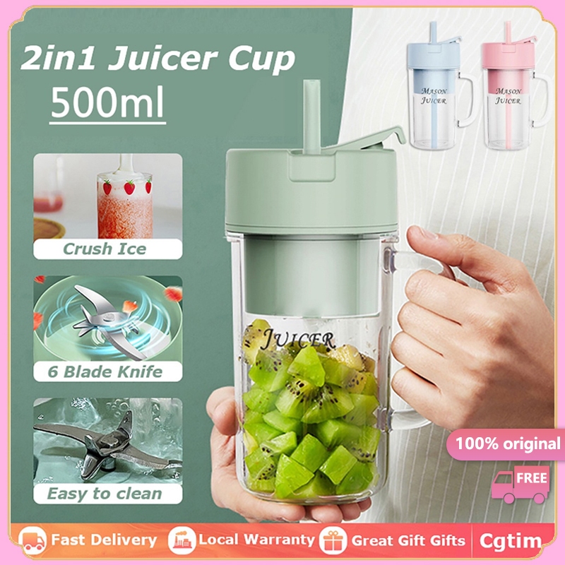 Portable Electric Juicer Mini Juicing Cup Blender With Straw Household Fried Juice Vegetable Smoothie Milksha