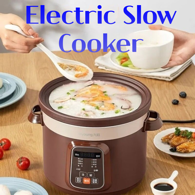 Joyoung 4L-5L Large Capacity Electric Stew Pots Purple Clay Ceramic Slow Cooker Fully Automatic Pot