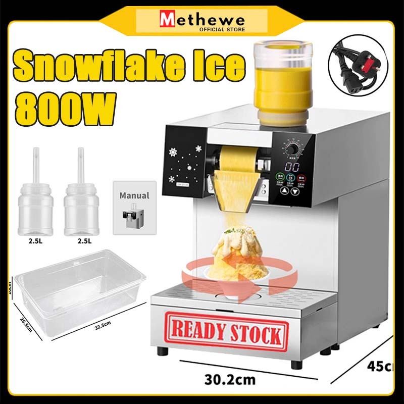 【Ready Stock】800W Snowflake Ice Machine Commercial Ice Maker Smoothie Cream Ice Crusher Dessert Ice Snow Shave Machine