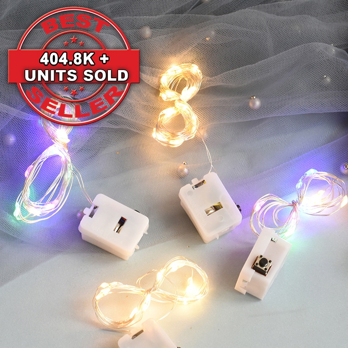 3Modes LED String Fairy Lights Battery Included (1/2/3M)/3种模式切换钢线灯串