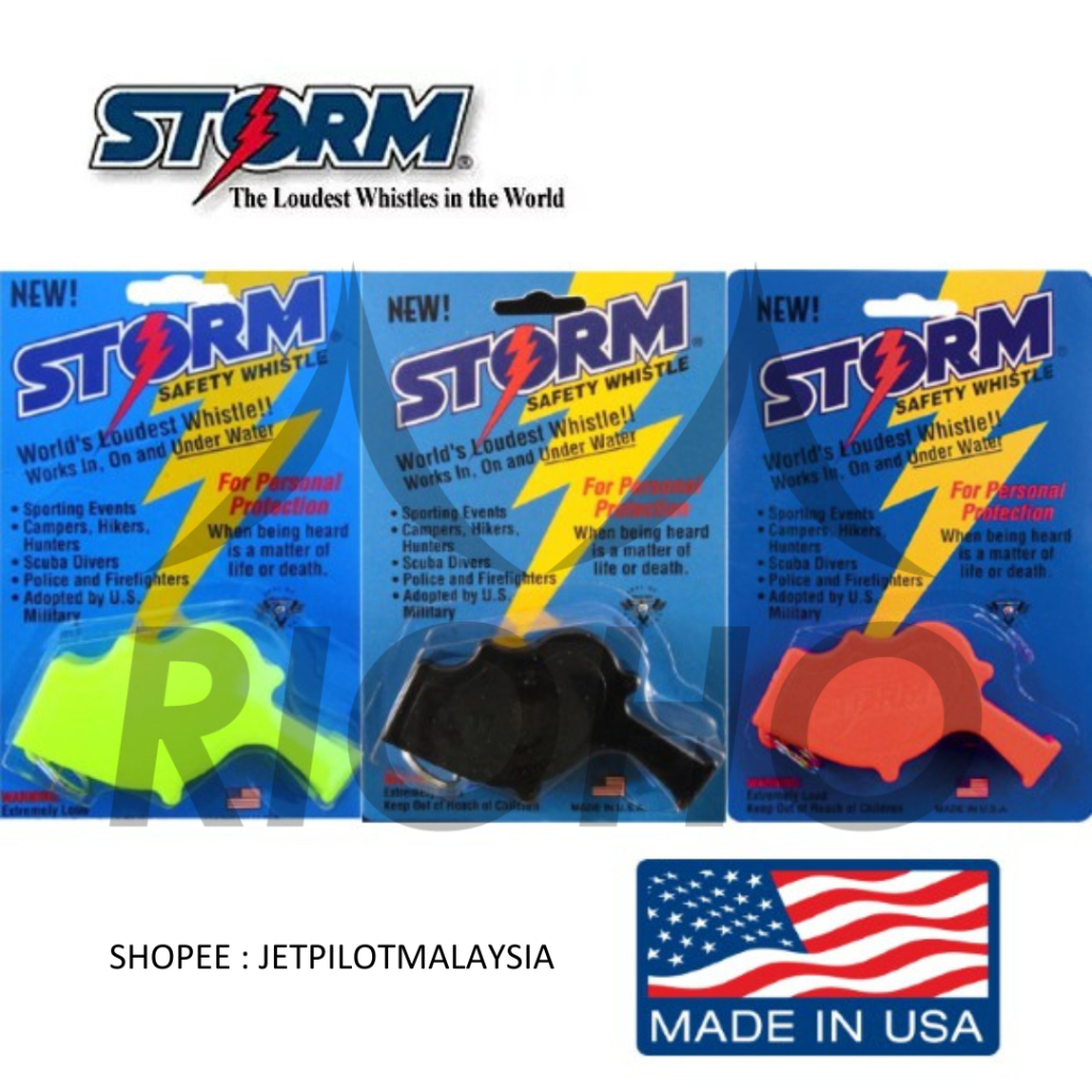 Storm Whistle Safety Sport Safety Whistle World Loudest Whistle Original Made In USA 120db by All Weather Whistle