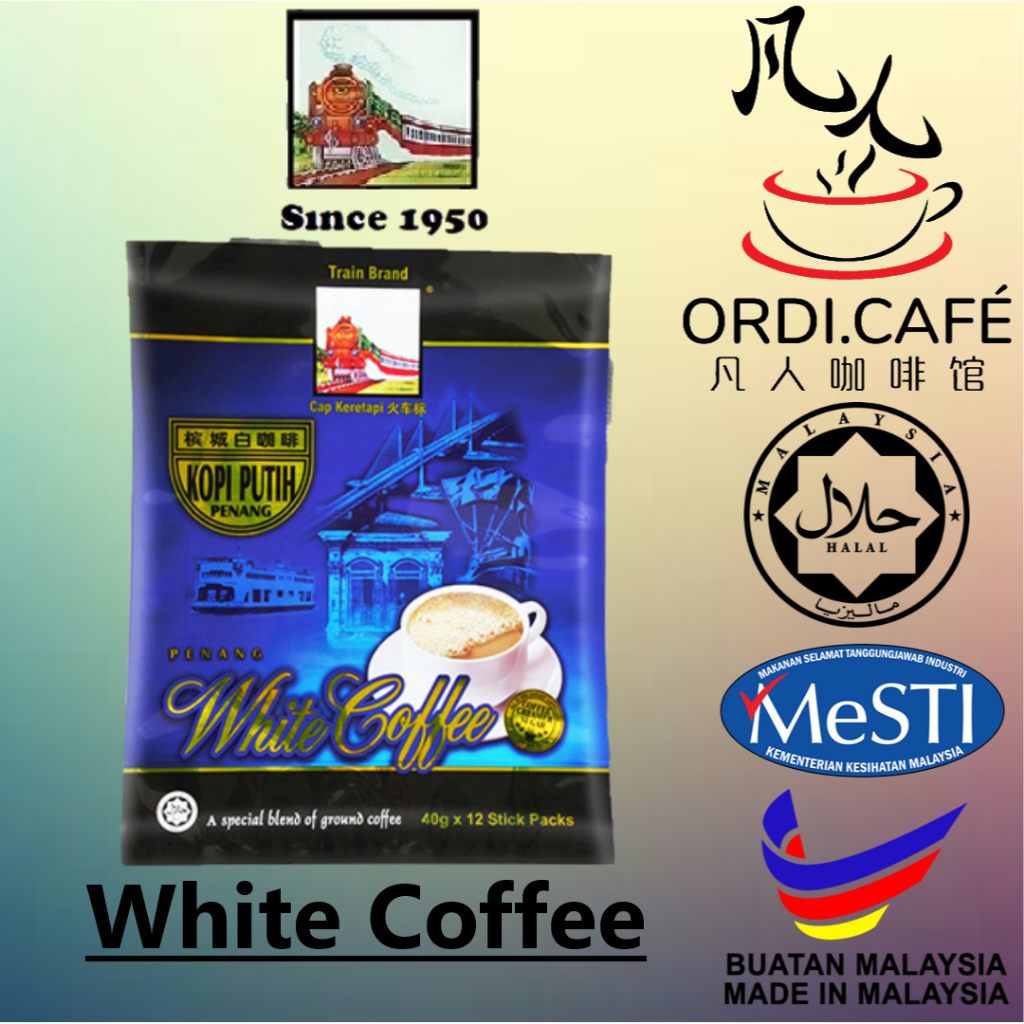 Cap Keretapi Penang Train Brand White Coffee 槟城火车标白咖啡 (15’s x 40g)