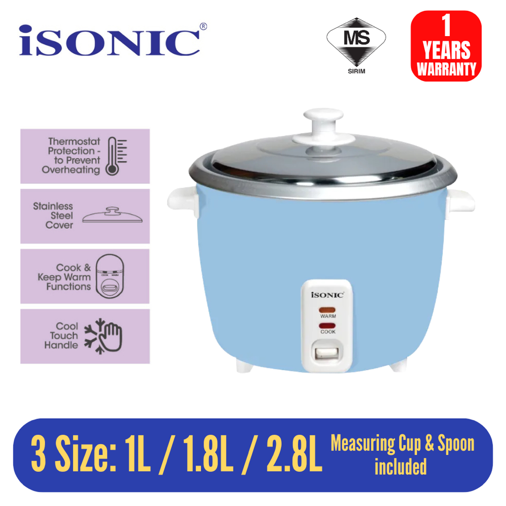 iSONIC RICE COOKER 1.0L / 1.8L / 2.8L | PERIUK NASI ISONIC