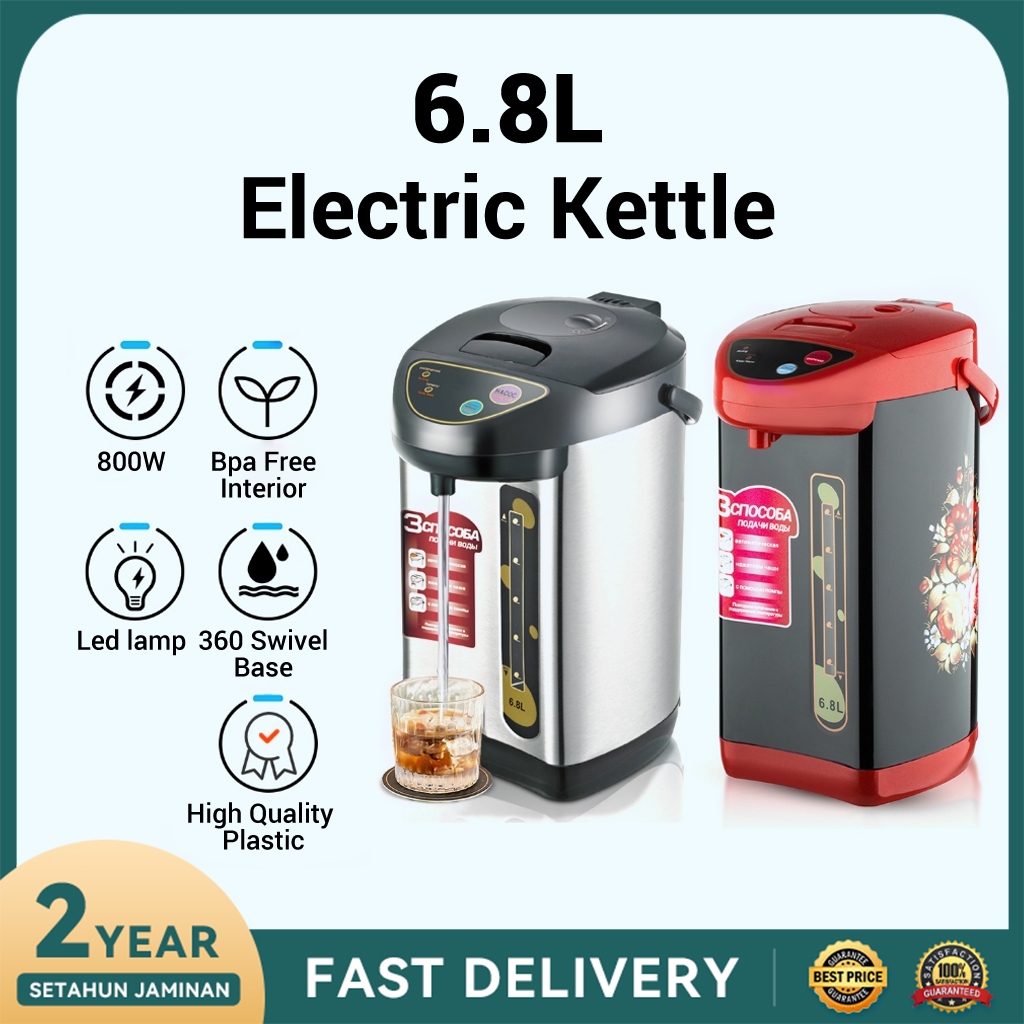 Electric Kettle 6.8L Water Dispenser Stainless Steel Rapid Heating Large Capacity 3 ways of water Thermo Pot/Water heate