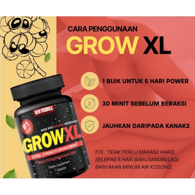 ?ORIGINAL GROW XL plus FREE GIFT!!!Lebih Bertenaga!!!