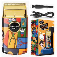 Kemei Uno cordless Single Foil Shaver Graffiti Professional Lithium-Ion razor close-cutting RS7098