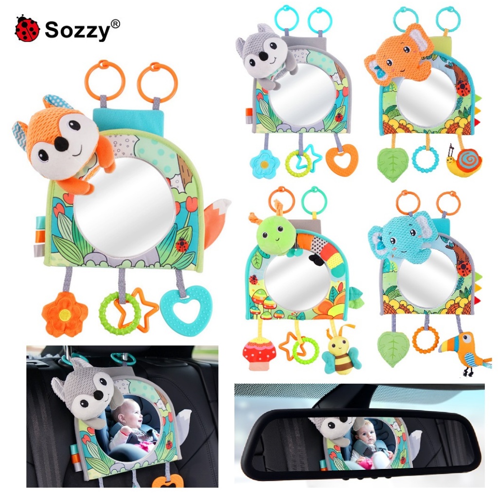 Sozzy Baby Cute Animal Car Mirror / Car Seat Mirror / Baby Mirror Toy / Baby Hanging Toy / Car Monitors Mirror