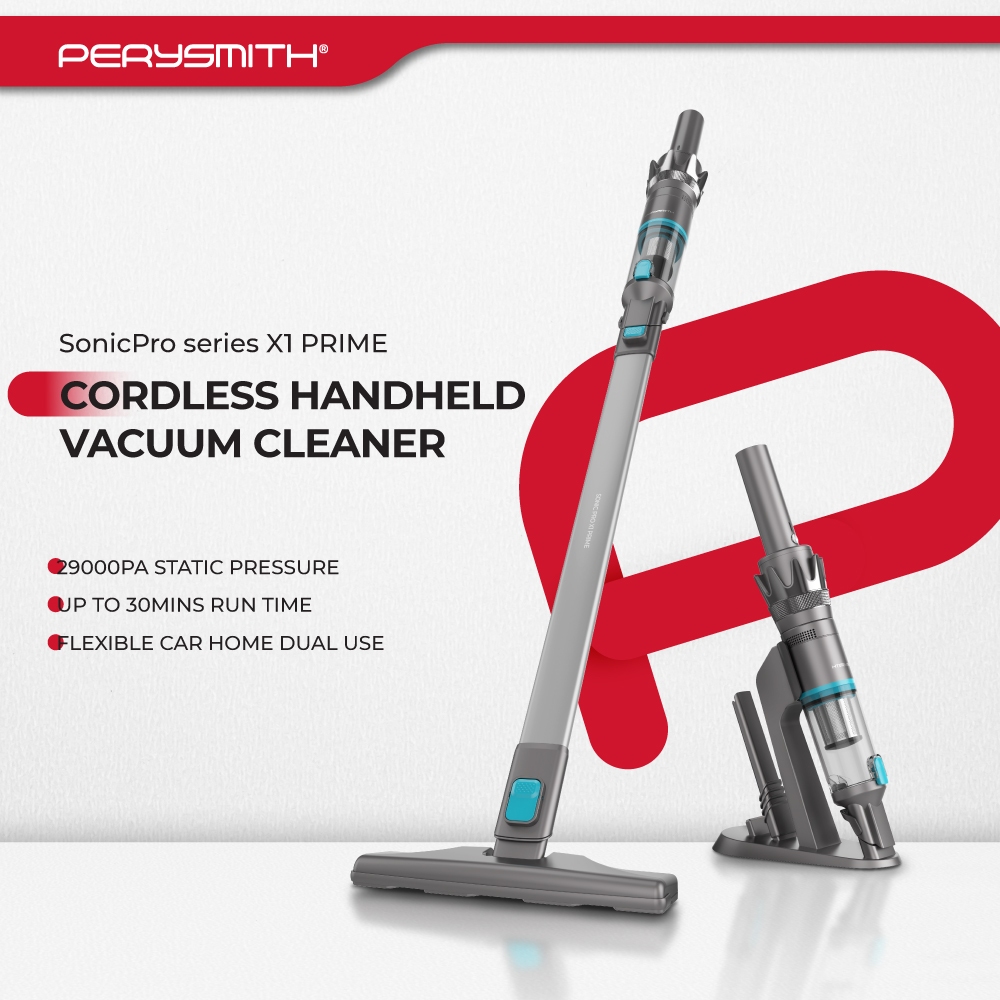 PerySmith Cordless Handheld Vacuum Cleaner Sonic Pro Series X1 Prime