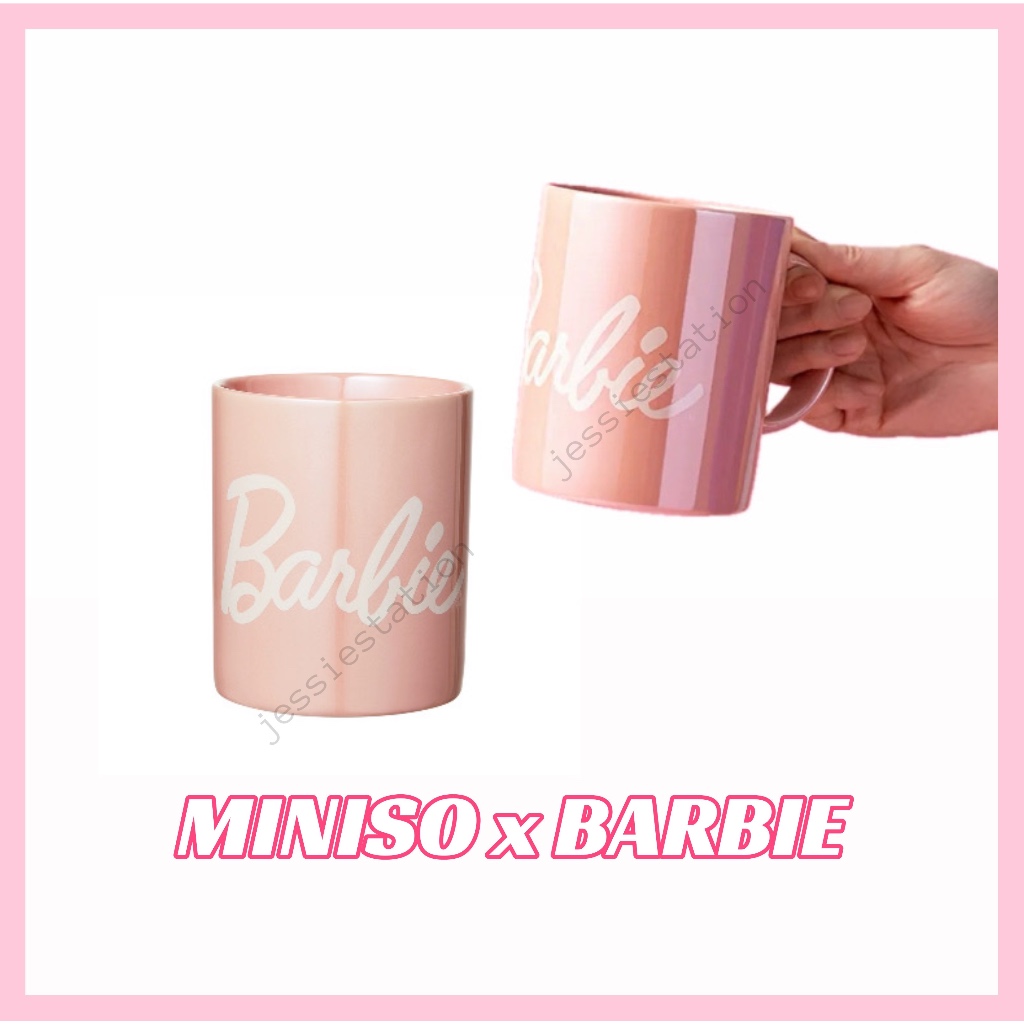 Ready Stock / MINISO x Barbie Mug Stainless Steel Cup & Ceramic Coffee Cup Creative Tumbler 名创优品芭比马克杯