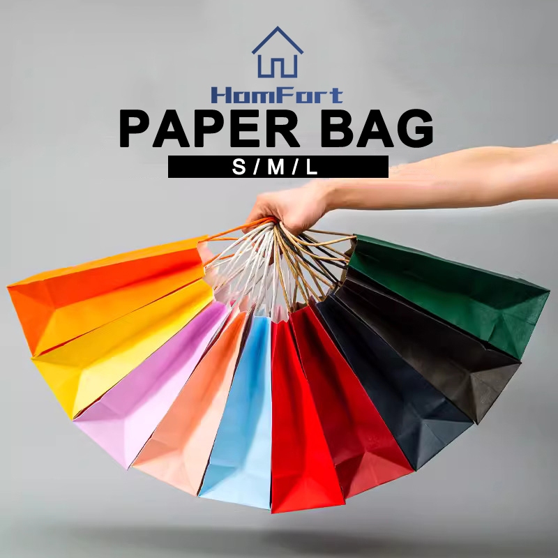 Paper Bag Shopping Bag Gift Bag Retail Bag Colour Kraft Paper Bag Wedding Birthday Bag