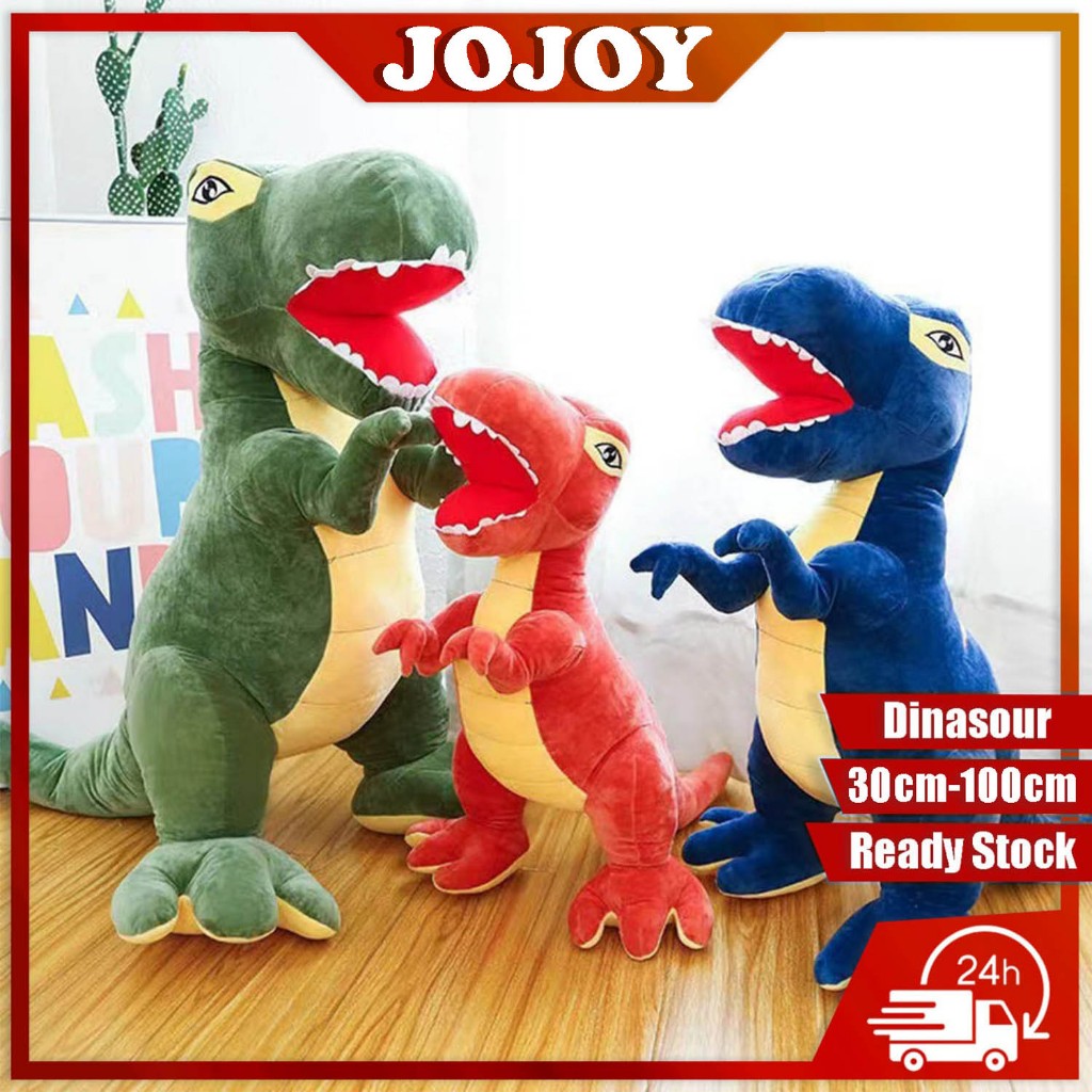 JOJOY Dinosaur Plush Doll T-Rex Stuffed Toy Soft Plushie Children Sleeping Pillow Patung Anak Gift