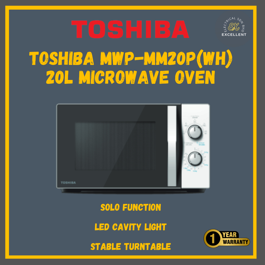 TOSHIBA 20L MICROWAVE OVEN MWP-MM20P(WH) KETUHAR GELOMBANG MIKRO 微波炉