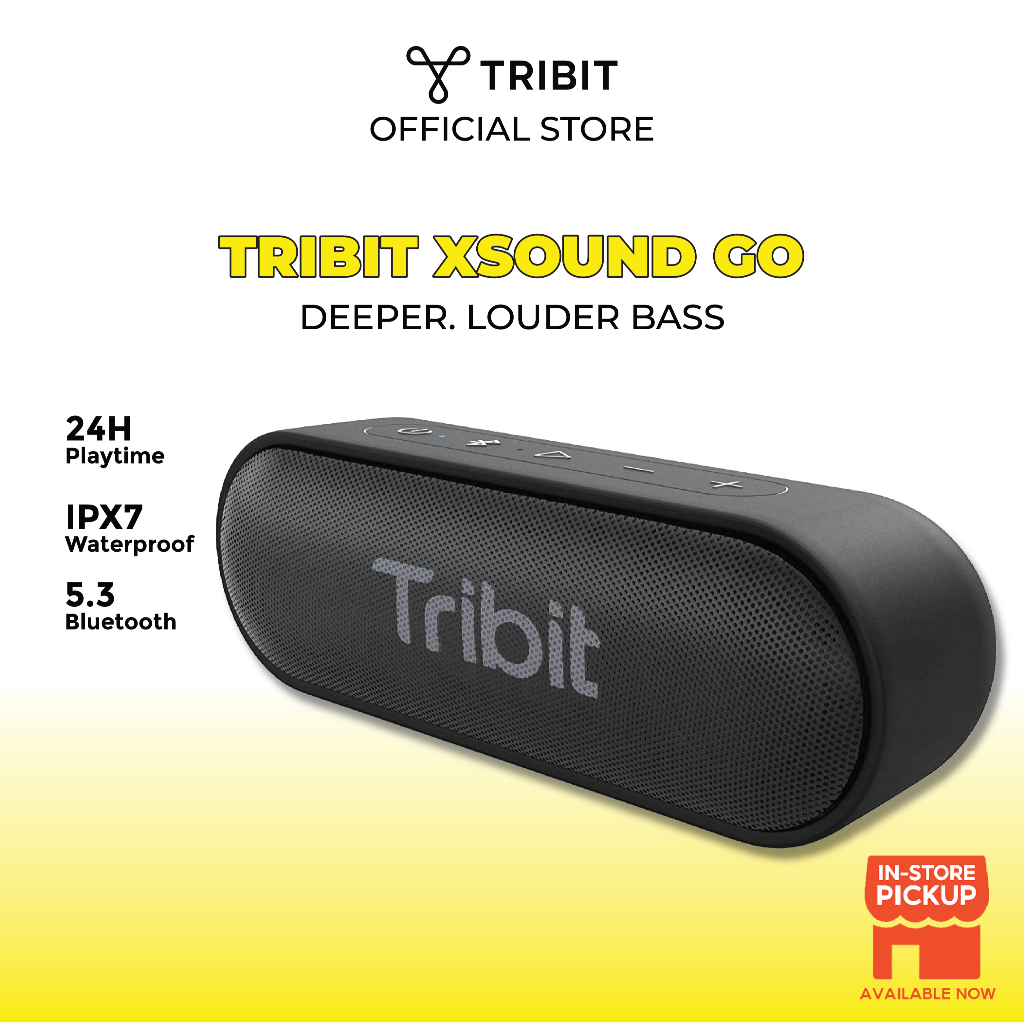 Tribit Xsound Go (2024 Upgraded Version) - 16W, Bluetooth Speaker 5.3, IPX7 Waterproof, 24 Hours Playtime, TWS Pairing