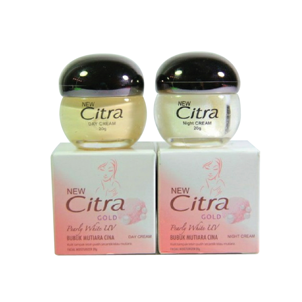CITRA GOLD PEARLY WHITE UV DAY & NIGHT CREAM - Siang Malam Beauty Krim 20gram