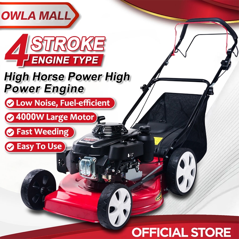 4 Stroke Gasoline Grass Trimmer Garden Field Mesin Rumput 4000W Hand Push Lawn Mower Mesin Potong Rumput Petrol Type