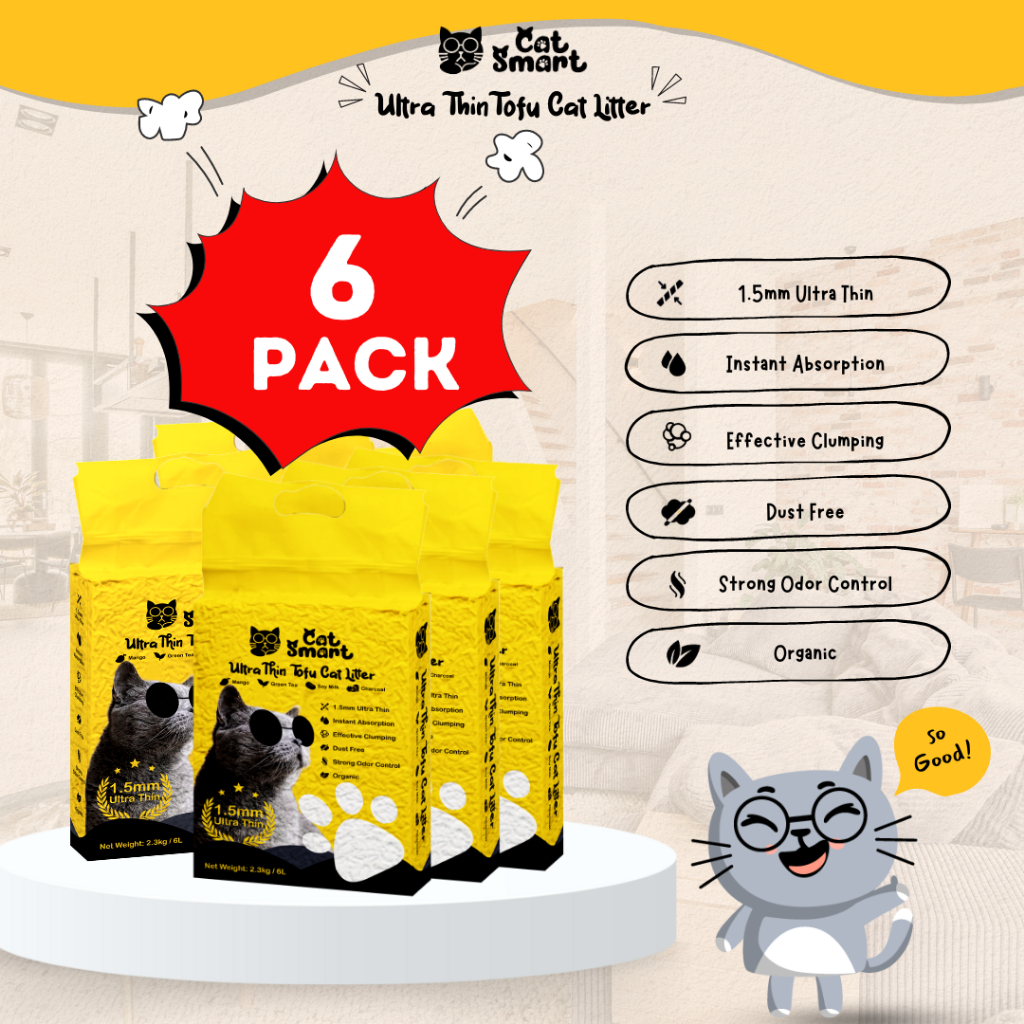 Super Odor Control 1.5mm Tofu Cat Litter Pasir Kucing Toilet Kucing Smart Cat豆腐猫砂