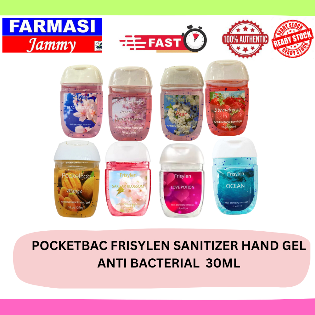 POCKETBAC FRISYLEN SANITIZER HAND GEL ANTI BACTERIAL 30ML