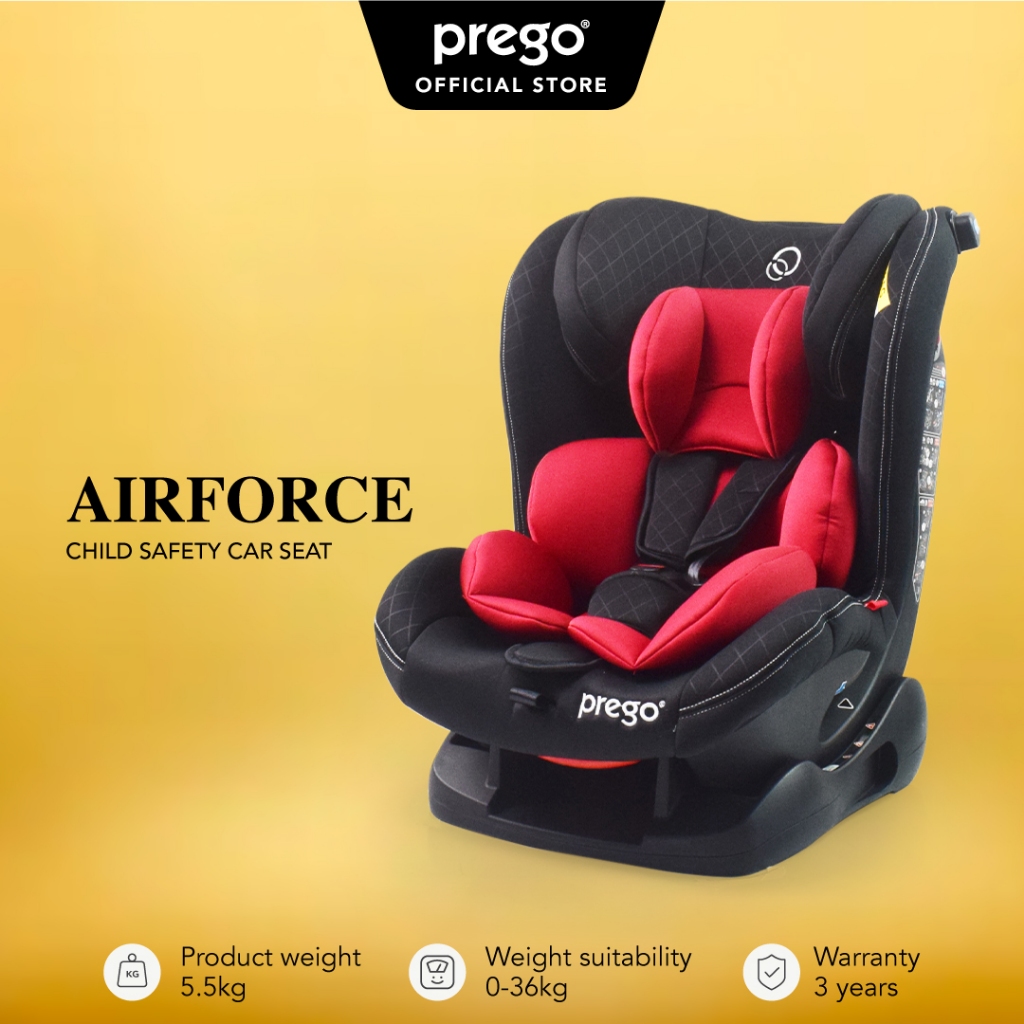 Prego AirForce Convertible Child Safety Car Seat (0-36kg)