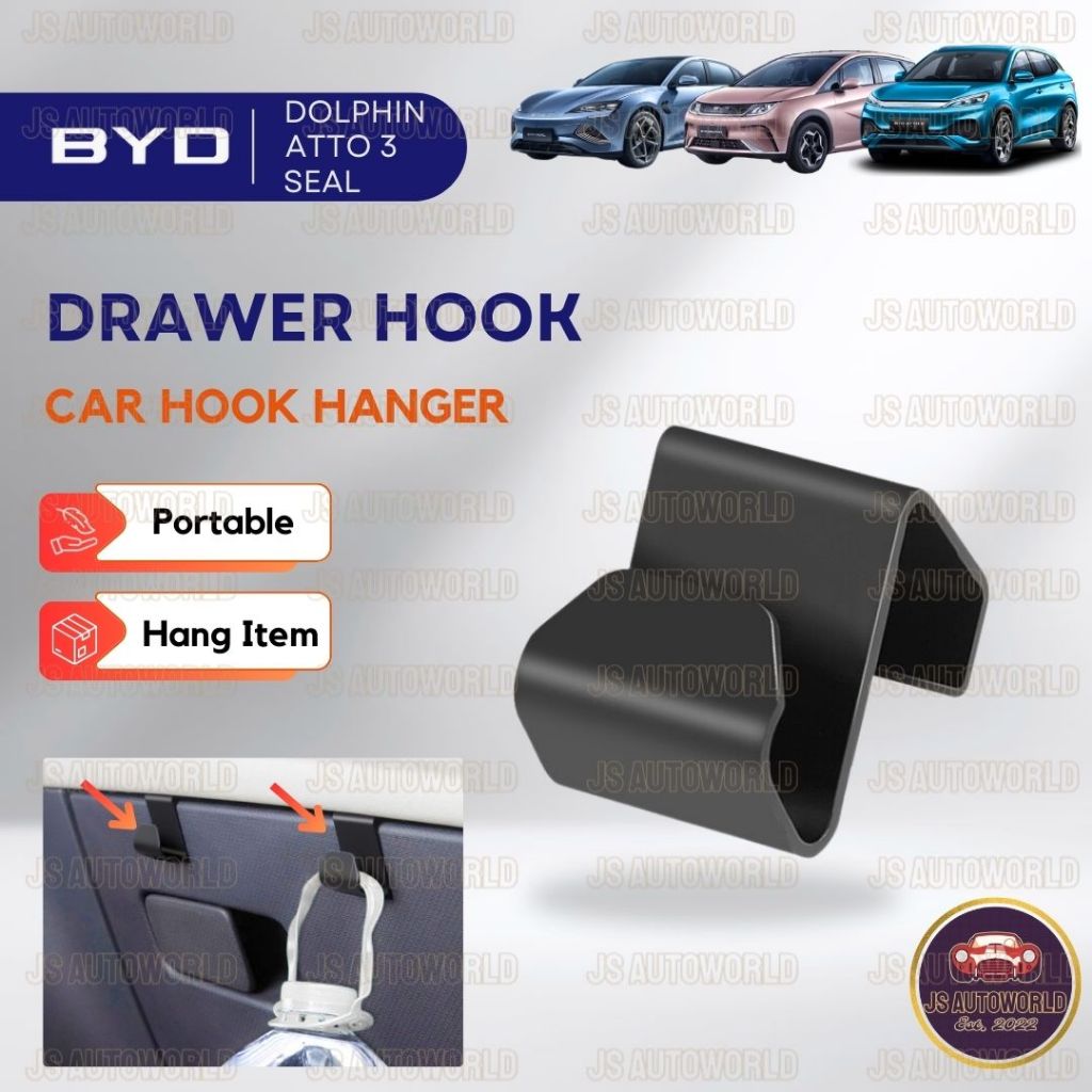 BYD Car Hook Hanger Front Drawer Panel Hook Hanger BYD Dolphin Seal Atto 3 Accessories Bodykit