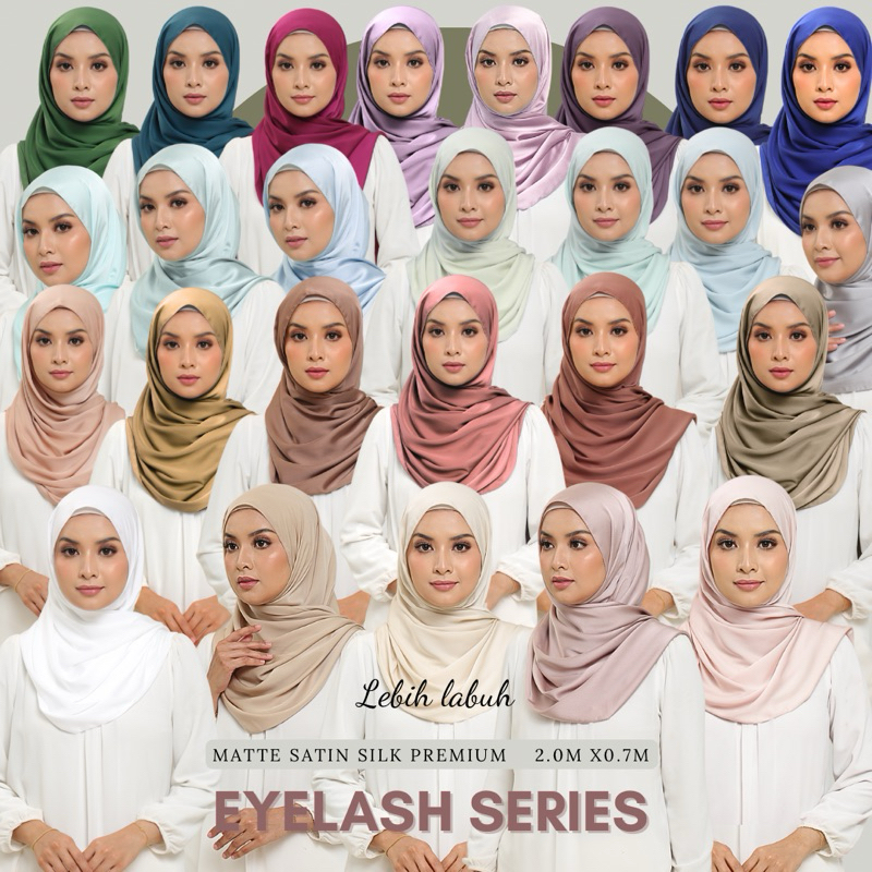 SHAWL EYELASH MATTE SATIN SILK PREMIUM