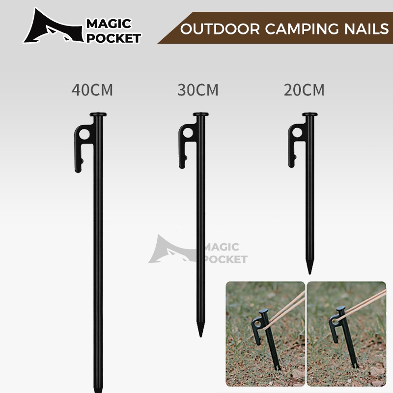 flysheet peg 20/30/40 cm Outdoor camping ground nails tent canopy steel nails tent Stakes Tarp Pegs