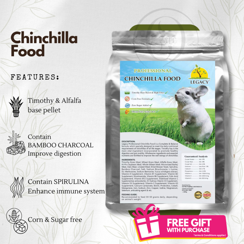 Legacy Professional Chinchilla Food (1.8kg/bag) 龙猫饲料