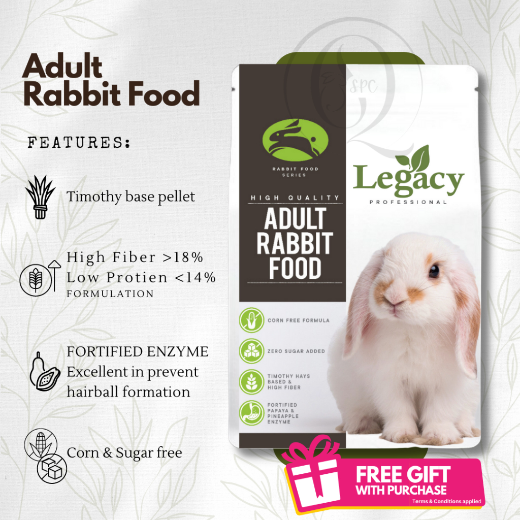 Legacy Professional Adult Rabbit Food (1.8kg or 2kg/bag) 成兔饲料