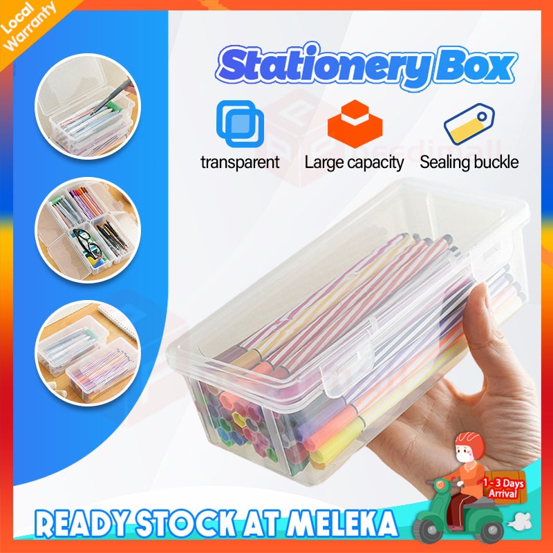 Large PVC Pencil Case Student Stationery Storage Bag Pencil Pouch with Zipper Cosmetic Toiletries Organizer Bag