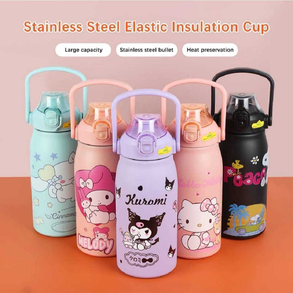 1.2L Straw Tumbler Gradient Colour Bottle Thermos Tumbler Water Bottle Straw Cup Stainless Steel