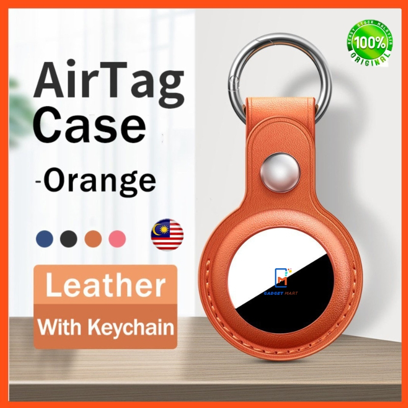 Compatible for Airtag Genuine leather Case Cover Tracker Location Protector Keychain Smart Accessory holder