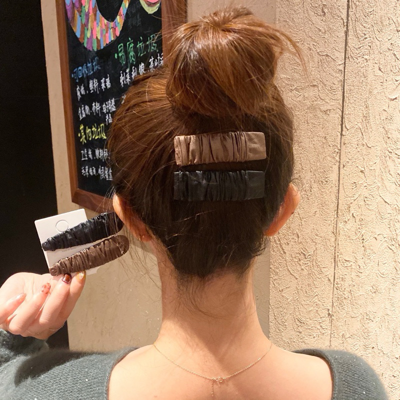 Malaysia ready stock New Winter Autumn Leather Hair Pin Haur Clip 皮发夹