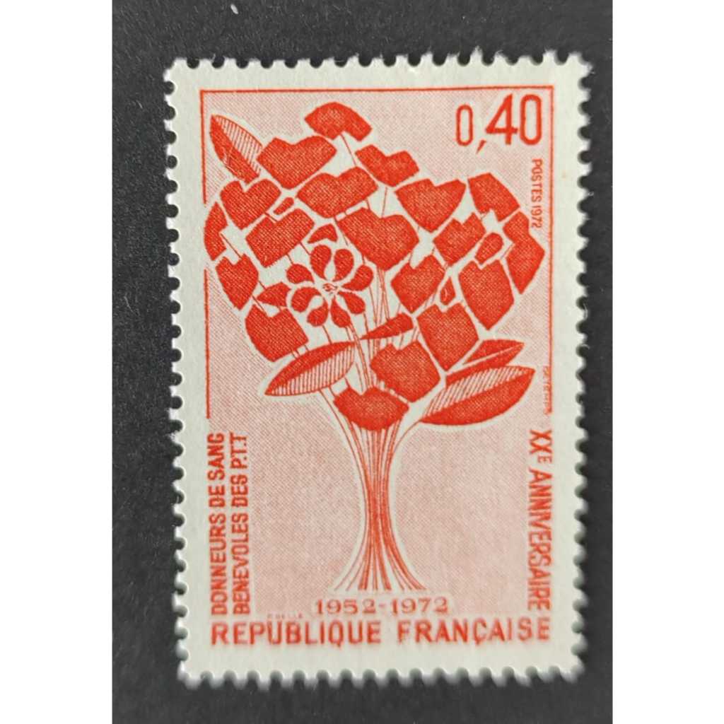 FRANCE, 1972 The 20th Anniversary of Post Office Employees´ Blood Donors Association, MINT, COMPLETE SET