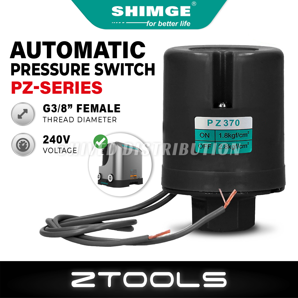 SHIMGE PZ-Series Pressure Switch PZ125 PZ370 PZ550 PZ750 (3/8") Automatic Booster Water Pump Pam Controller Sensor