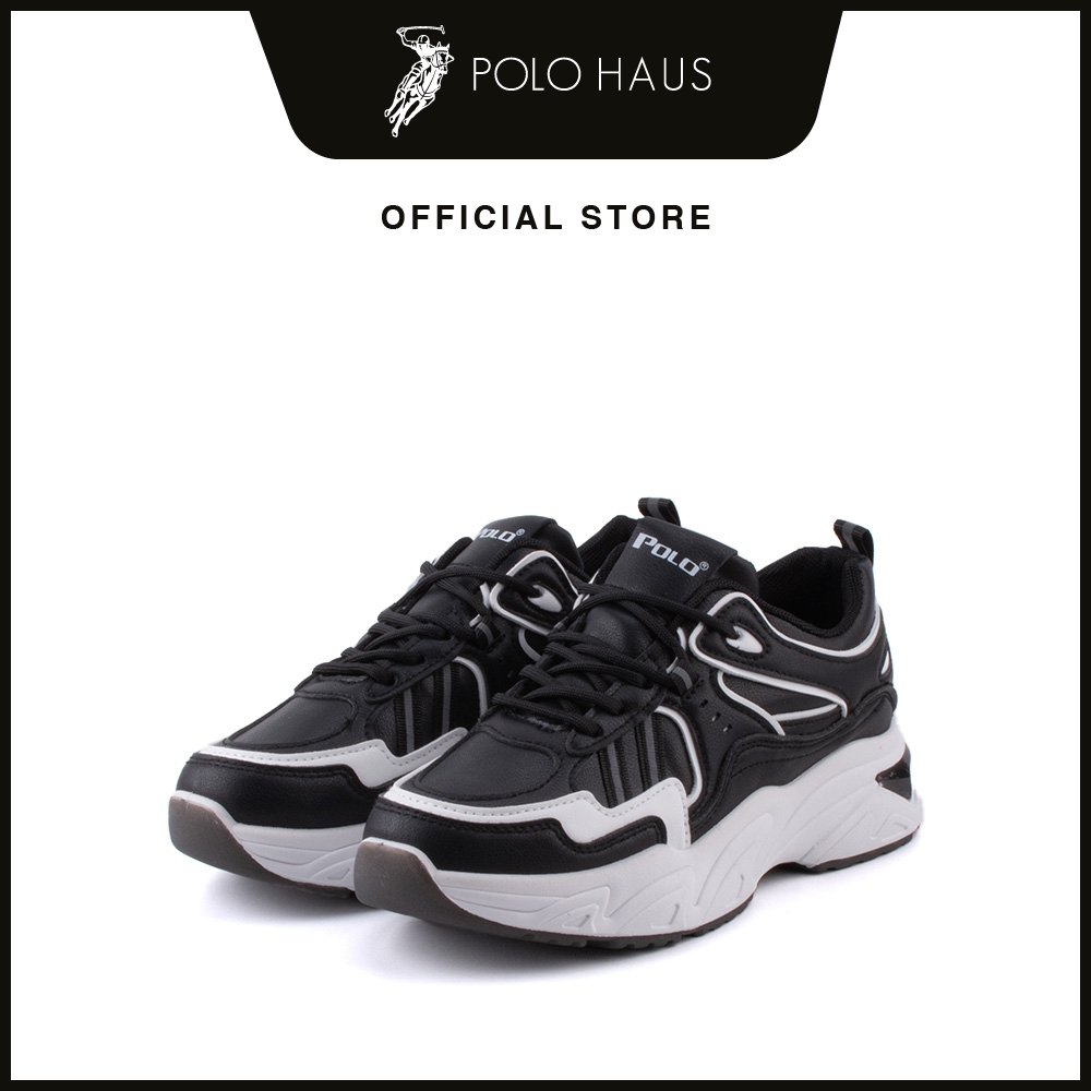 POLO Ladies Juliette Fashion Sneakers Shoe -P62307-TF01SV-1-BLACK