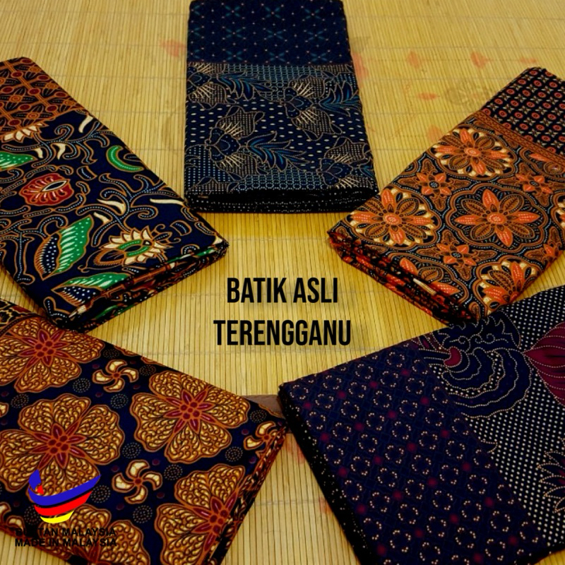 【Kain Batik Terengganu】Asli 100% cotton/Siap Jahit/Kain Batik Viral/Batik Halus/Ready Stock Kain Batik Sarung Bunga