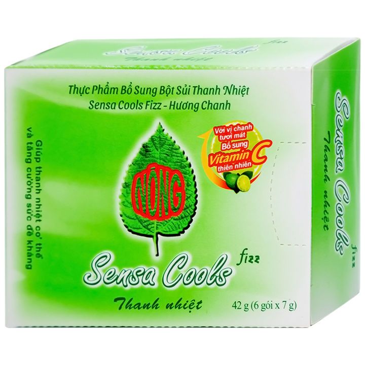 [ VIETNAM ] Sensa Cools fizz Lemon Grass flavor Effervescent Powder Vitamin C/ Serbuk pelepasan panas/ 柠檬味清热散