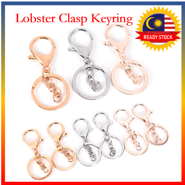 Key Ring Key Chain Lobster Ring Popular Classic Lobster Clasp Key Hook Chain Jewelry Making Findings for Keychain
