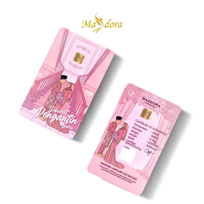 MJ Jewellery 5G Gold Collection 999.9 Malay Wedding Series Gold Bar F42&hellip;