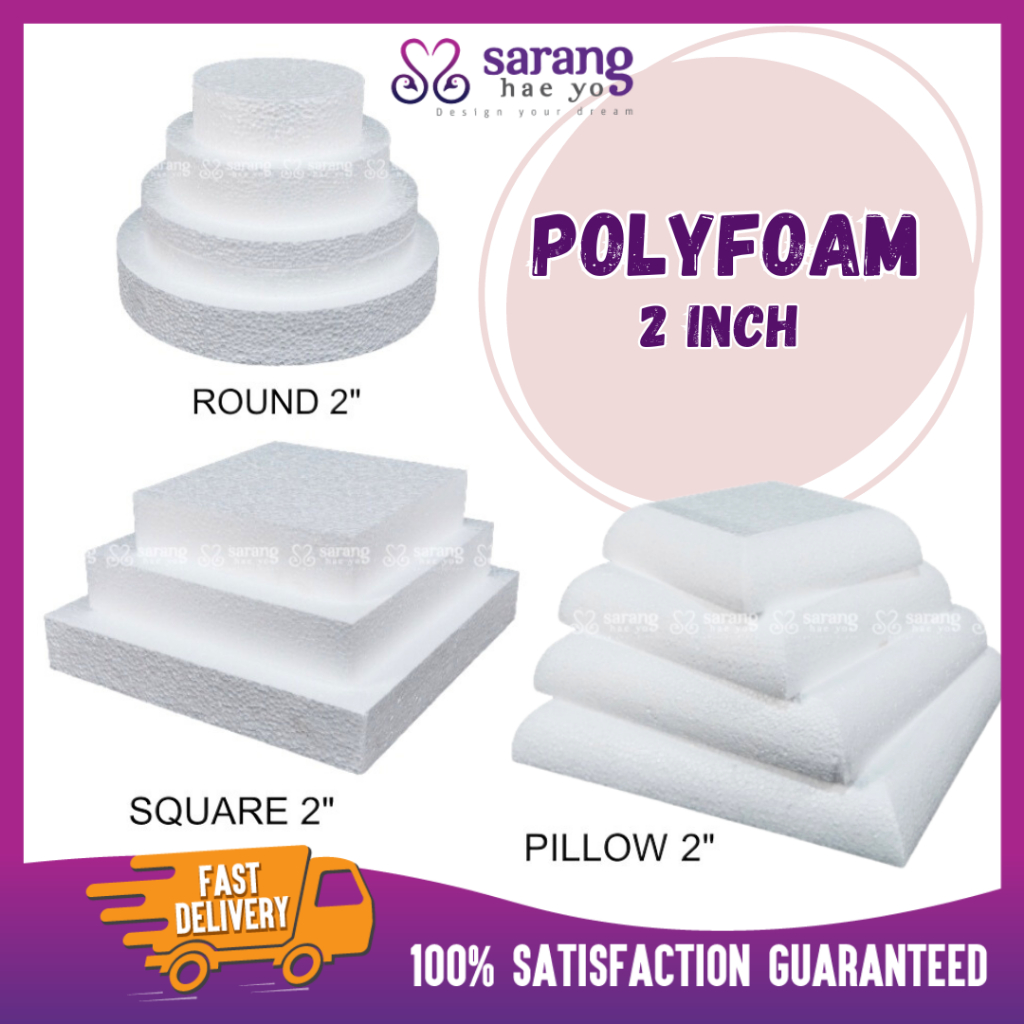 2 Inch Inci 4 Segi Bulat Gabus Polyfoam Hantaran Khawin Tunang Nikah Door Gift Kraftangan Sireh Junjung Ketupat