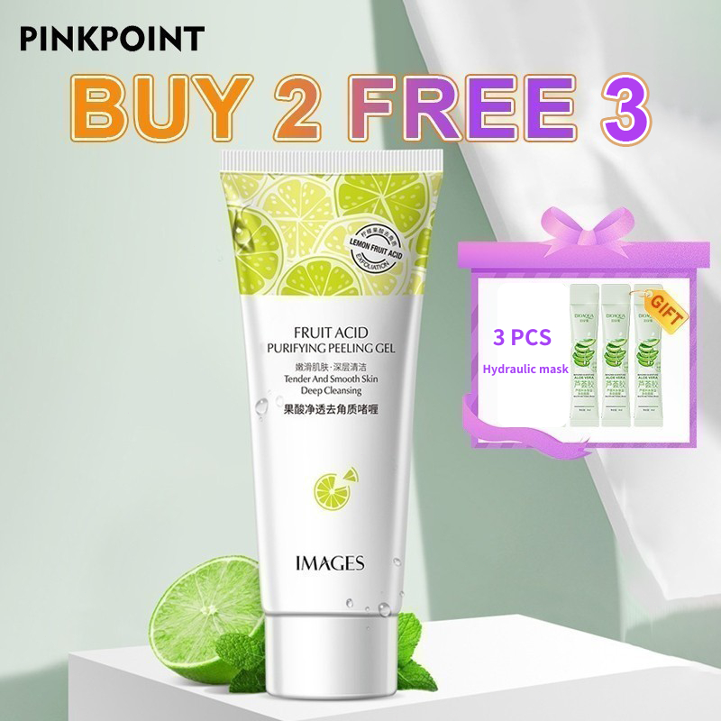 Images Advanced Fruit Acid Exfoliation Facial Scrub Deep Cleansing Peeling Gel Remove Dead Skin Blackhead