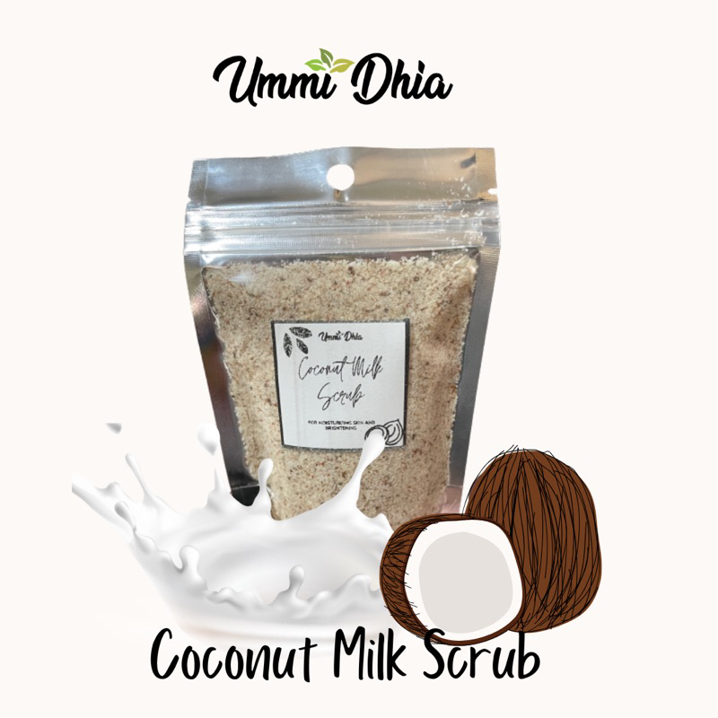 Ummi Dhia Coconut Milk Scrub Untuk Mencerahkan Kulit Whitening Masalah Kulit Kering