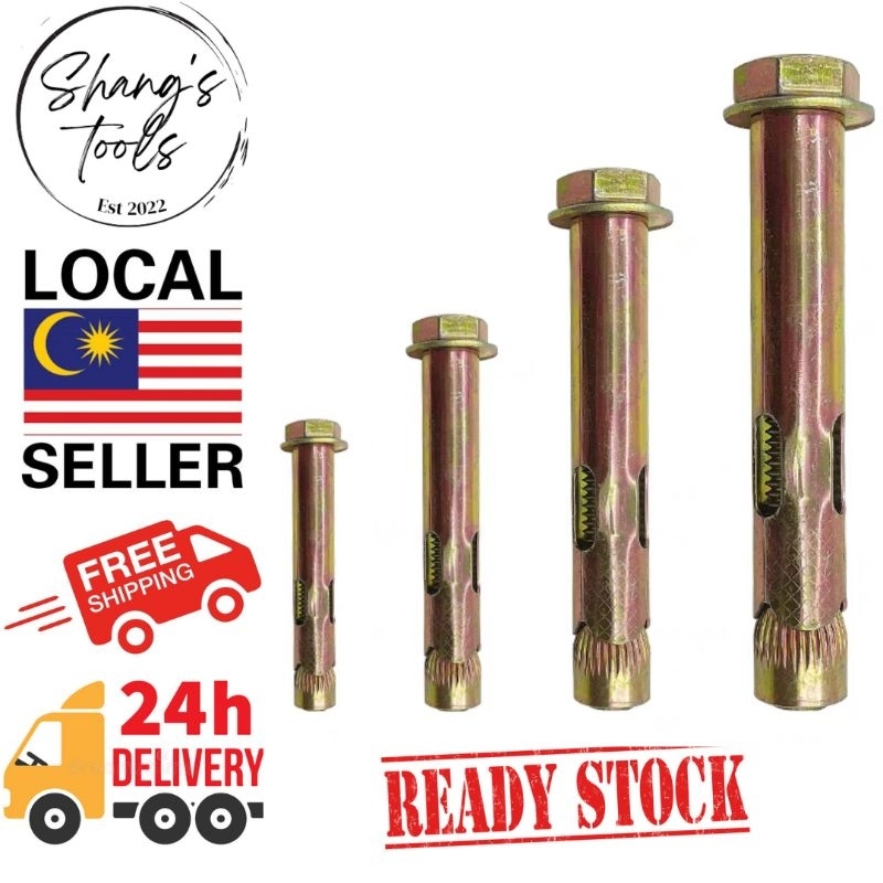 M8, M10, M12 Metal Wall Plug / Wall Plug Besi, Sleeve Anchor, PJ Anchor, PAKU DINDING