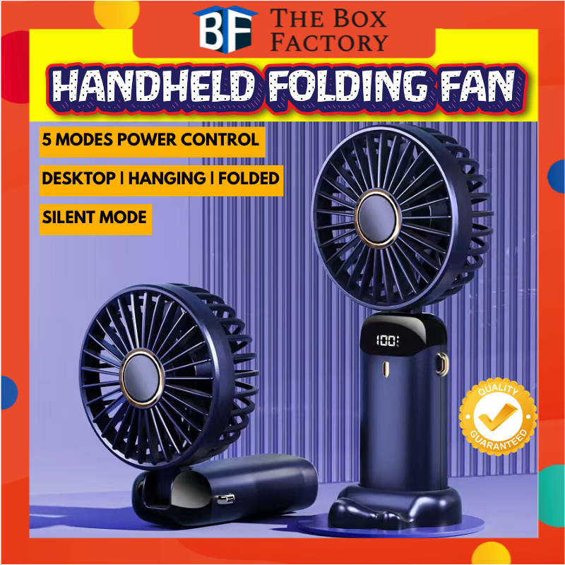 Mini Fan Handheld Fan 5 MODES USB Fan Portable Fan Small Fan USB Rechargeable Battery 5000mAh LED Display Cooling Fan