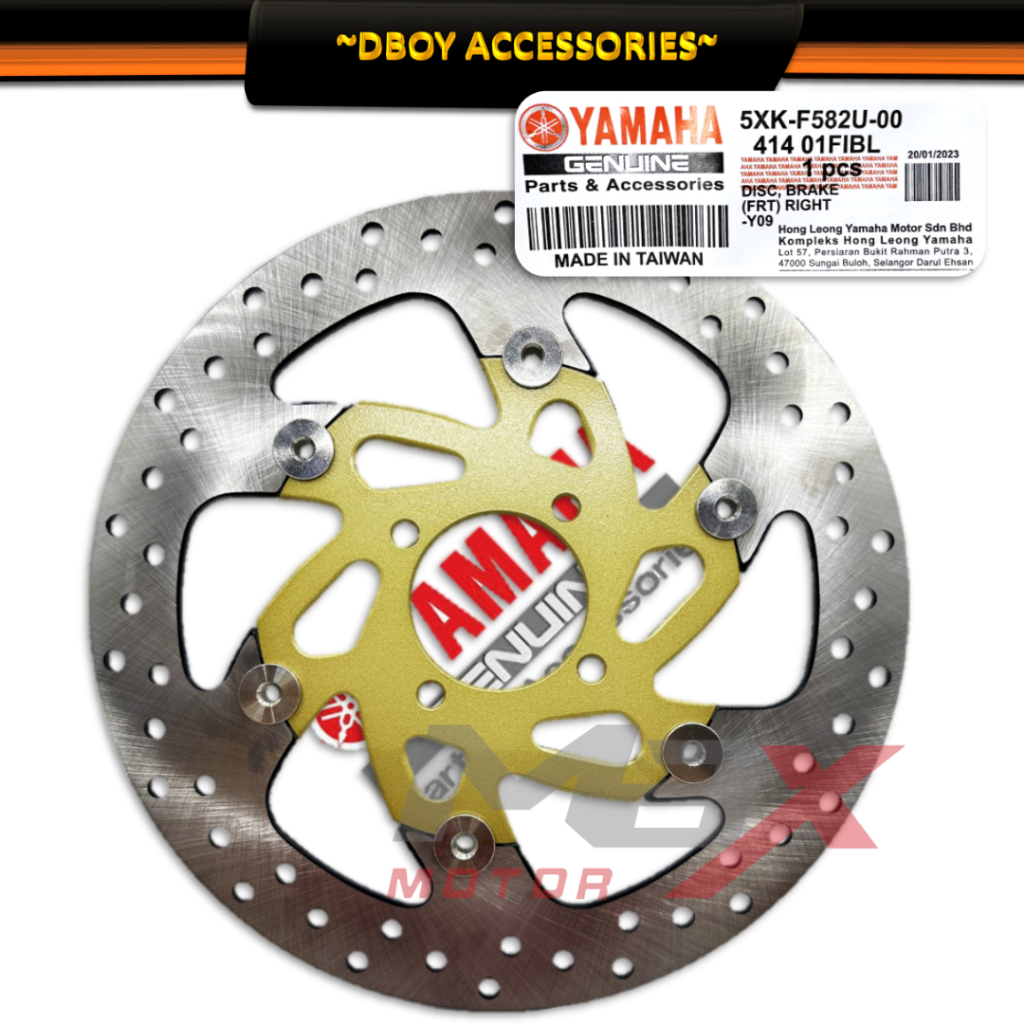 Yamaha Original Front Depan Disc 4 Skru Lubang Holes 267mm Y125Z 125Z 125ZR LC135 Y15ZR Y16 v1 Motorcycle Automotive