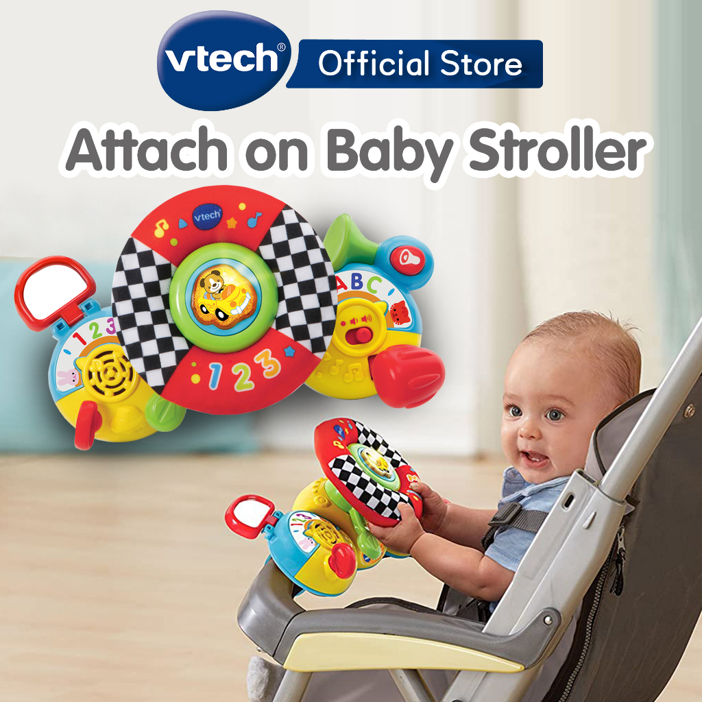 VTech On the Go Baby Driver Stroller Toys Tie on Stroller Baby Bed or Play on the Floor Stroller accessories